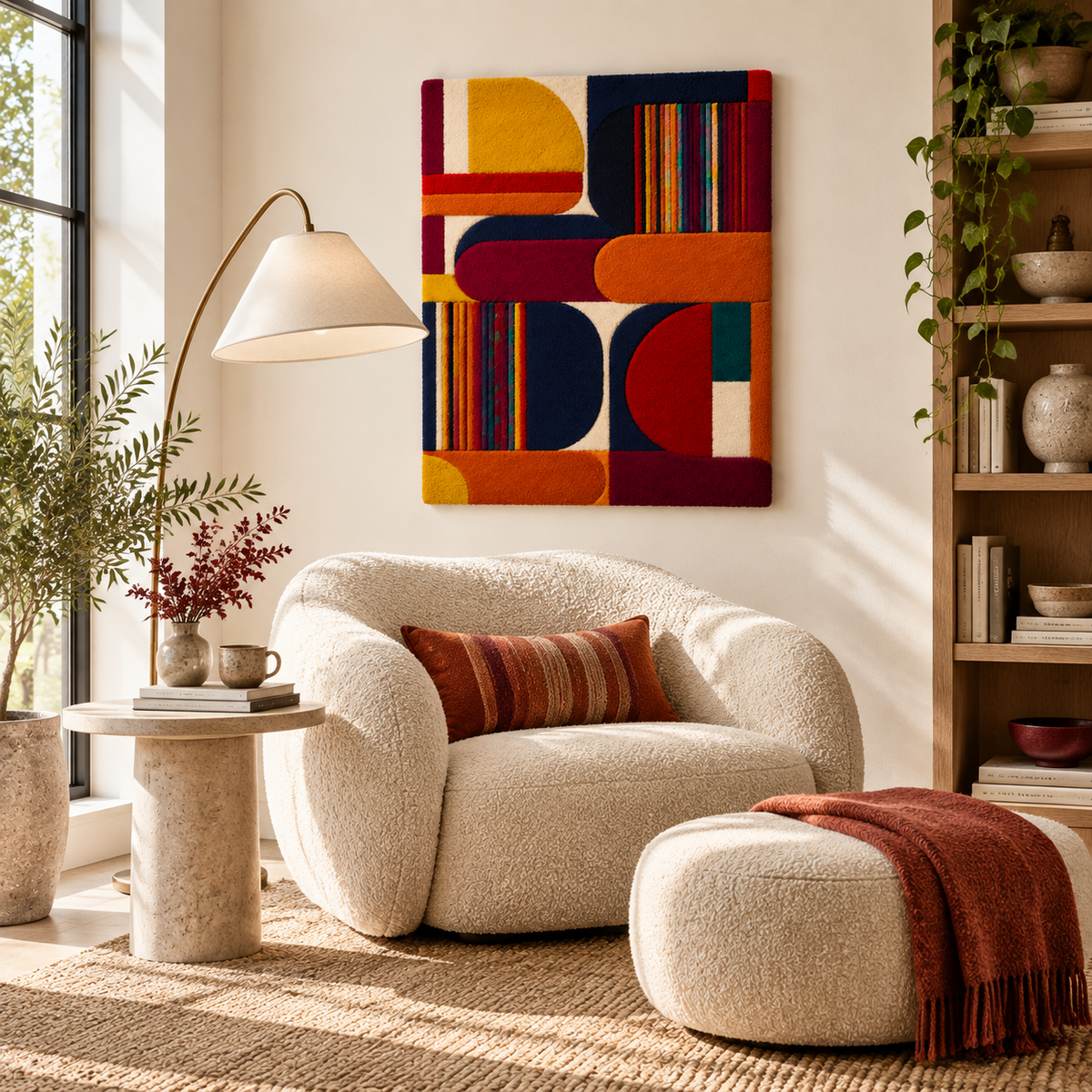 Amber Stripes and Arches — room setting 2