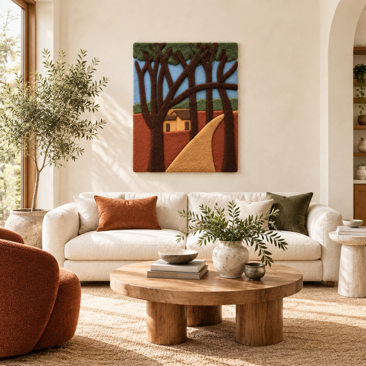 Amber Woodland Path — front-facing room scene [room-front]