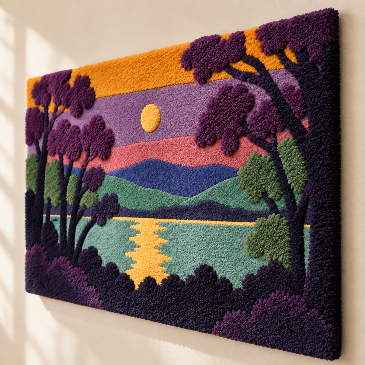 Amethyst Lake at Sundown — angled relief view