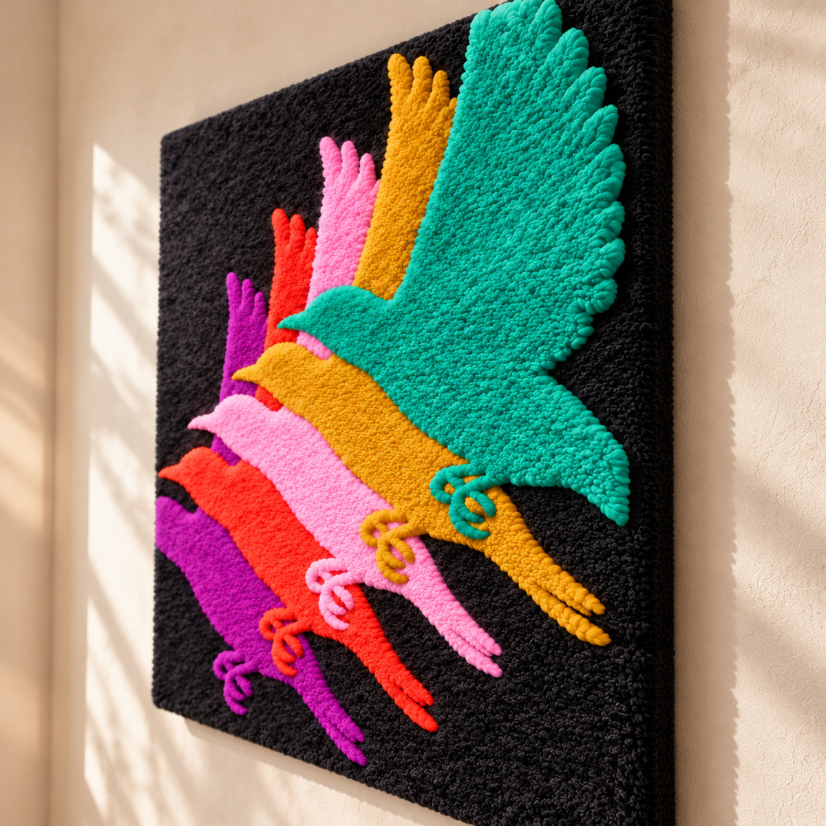 Birds Fly by Amy Lizzi — angled relief view