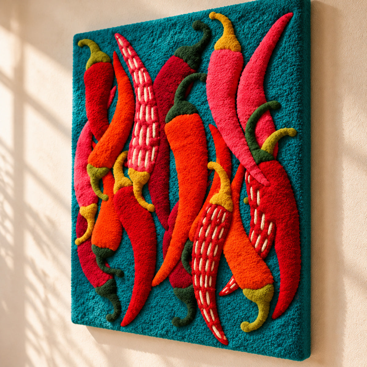 Chili Peppers by Amy Lizzi — angled relief view