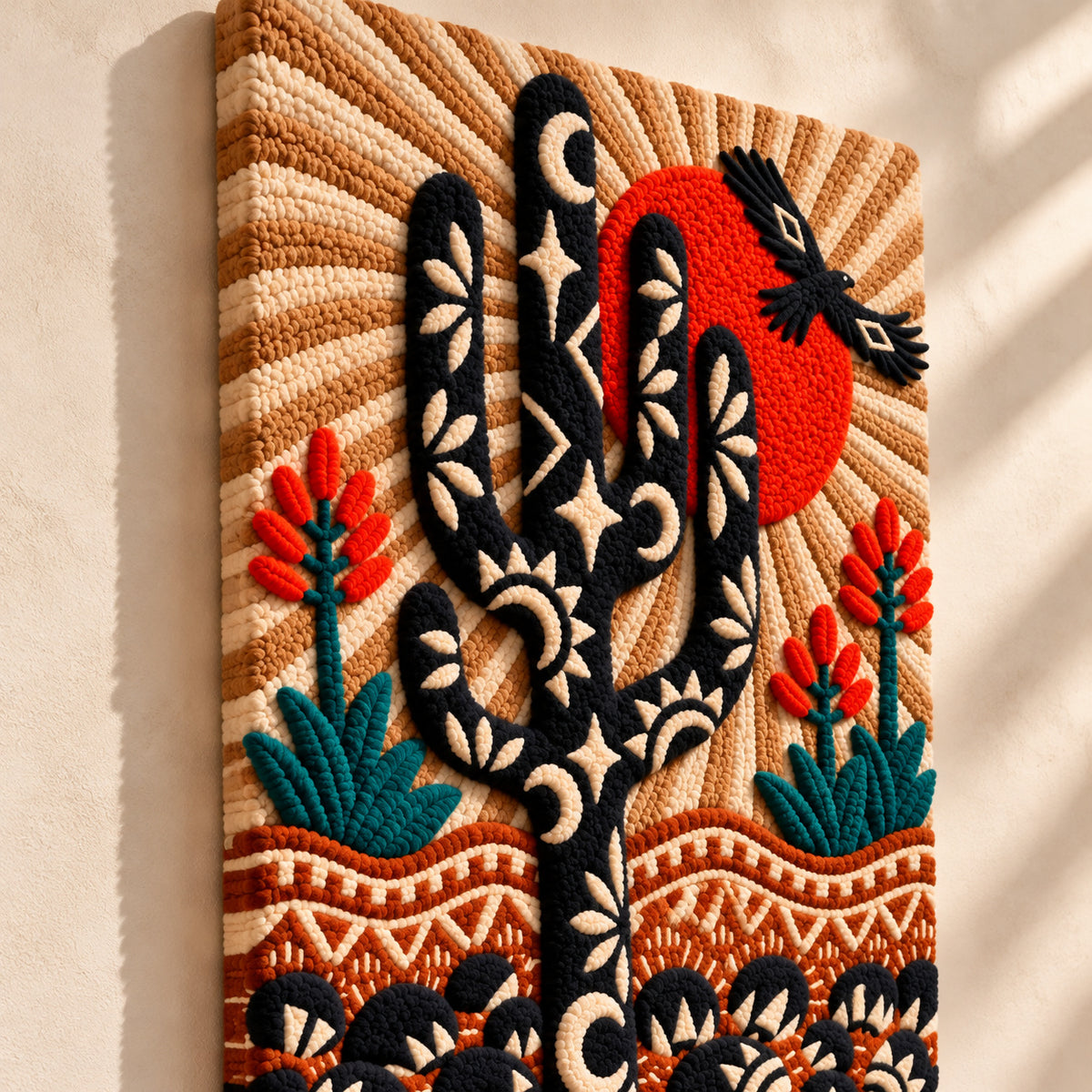 Folk Saguaro by Amy Lizzi — angled relief view