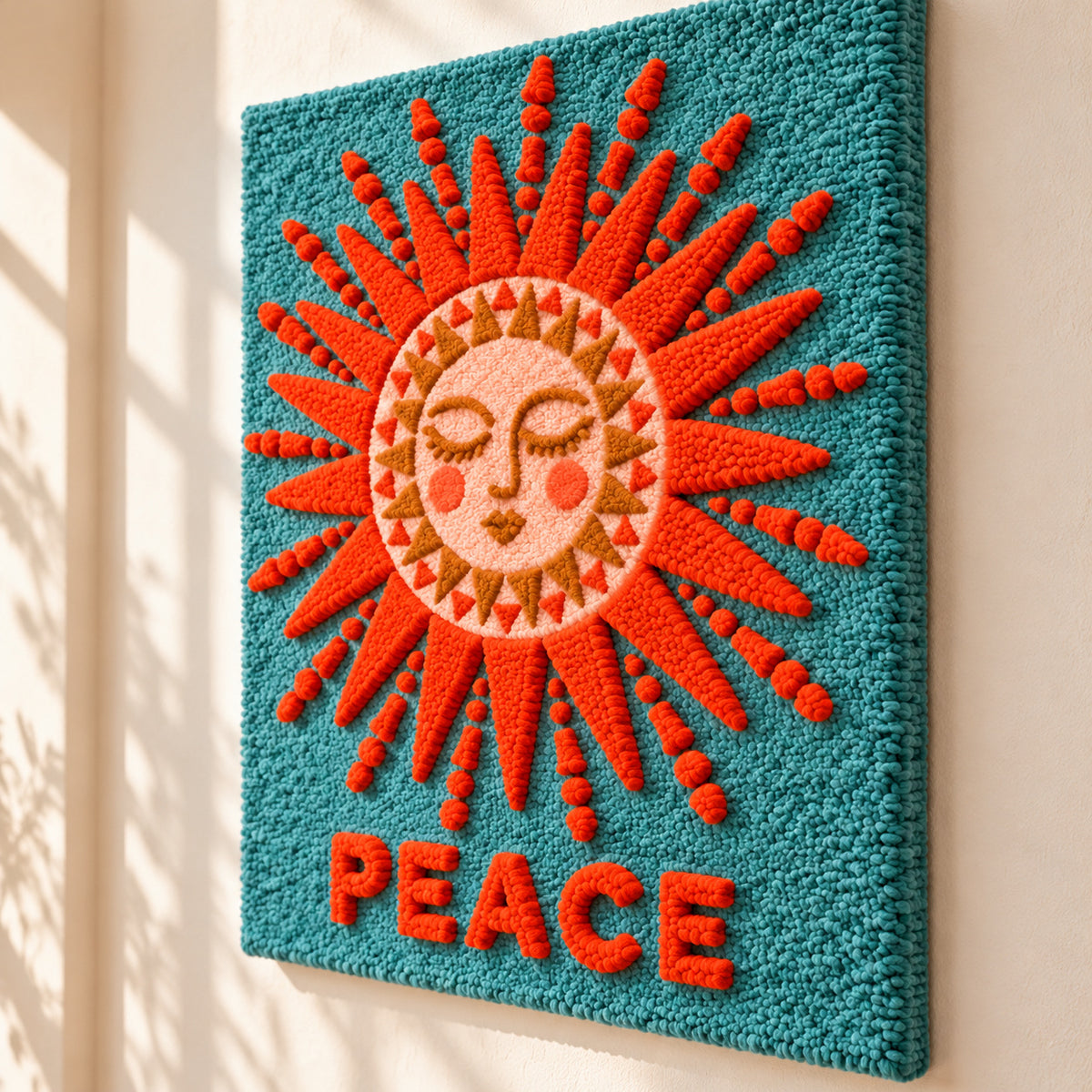 Peace Sun by Amy Lizzi — angled relief view