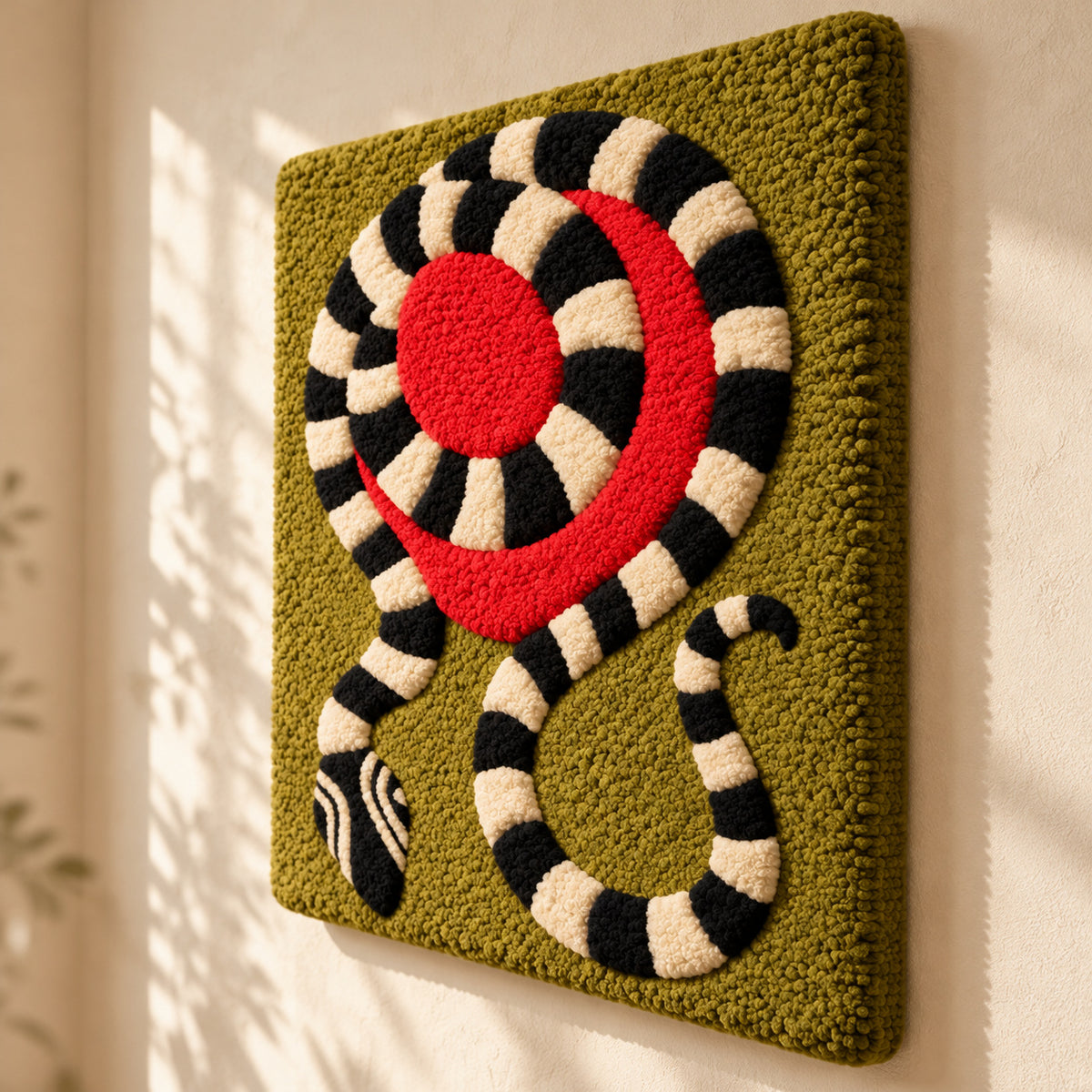 Stripe Snake by Amy Lizzi — angled relief view