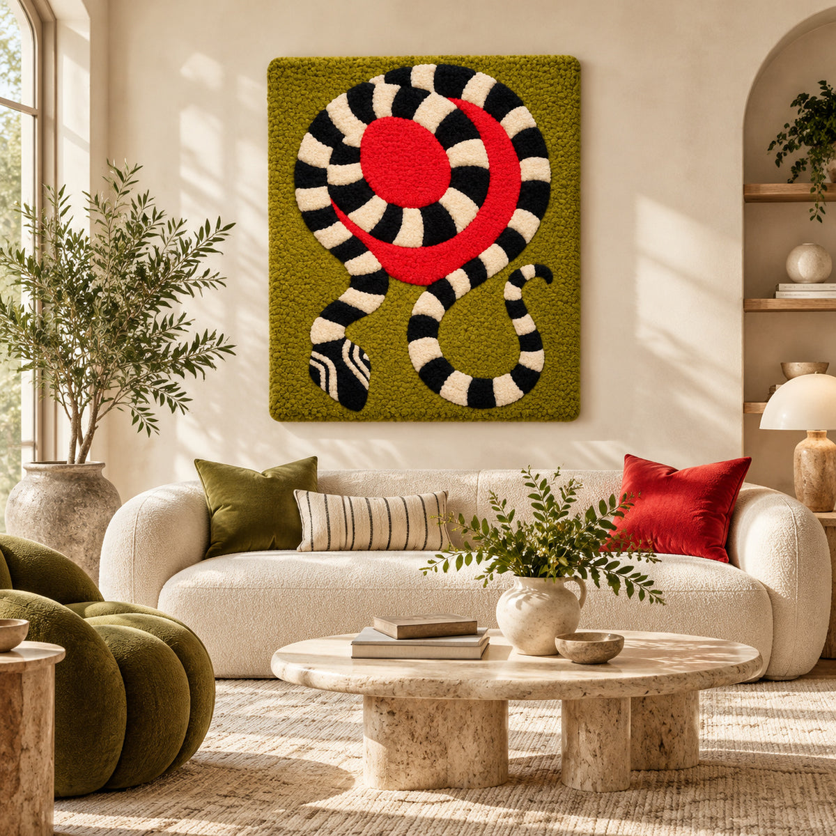 Stripe Snake by Amy Lizzi — room setting