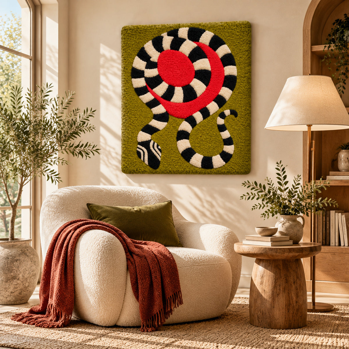 Stripe Snake by Amy Lizzi — room setting