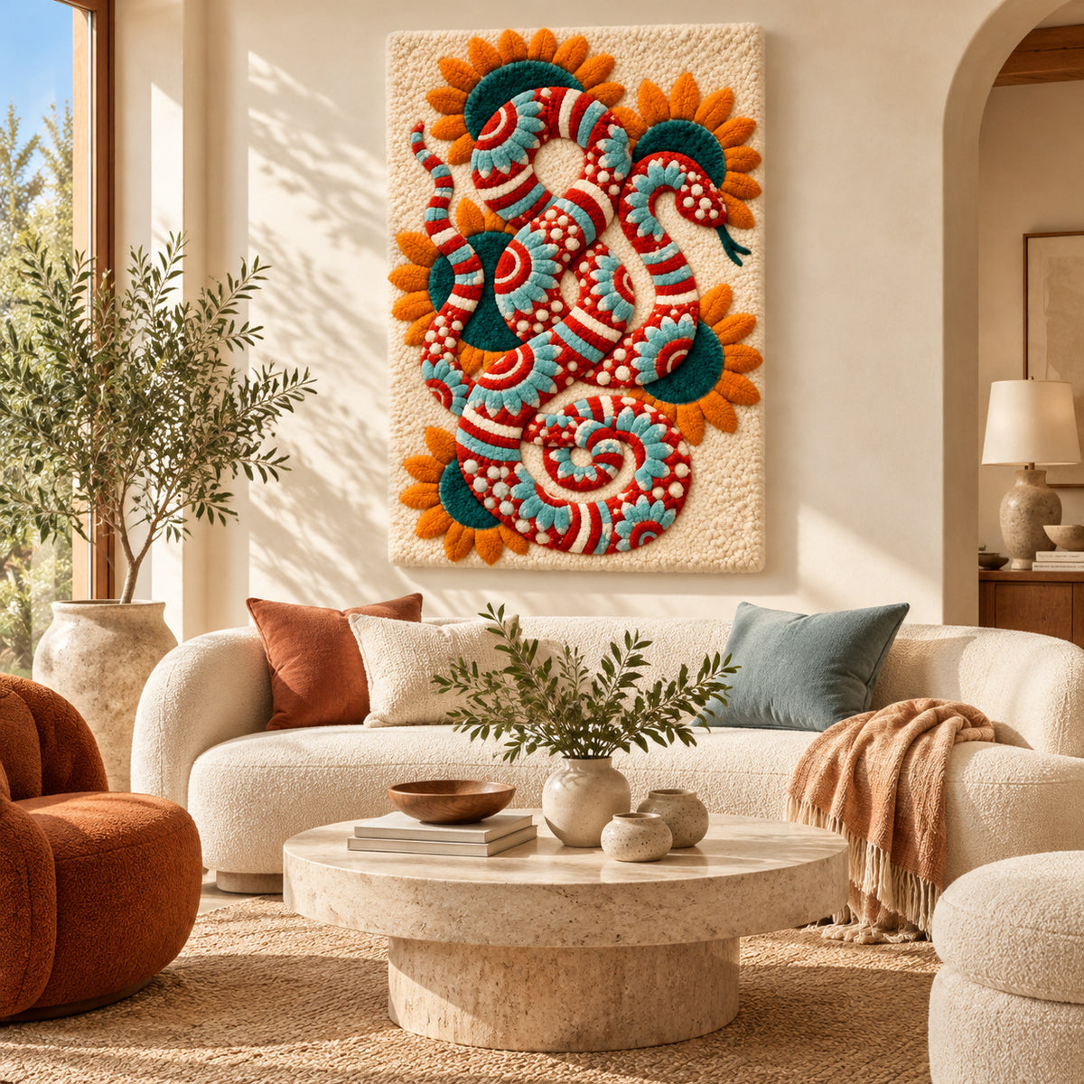 Sunflower Snake by Amy Lizzi — room setting