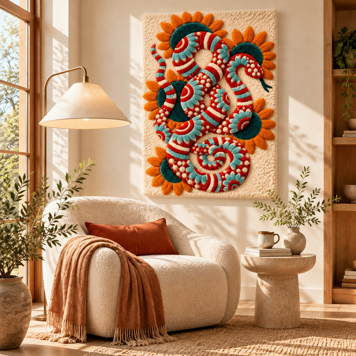 Sunflower Snake by Amy Lizzi — room setting