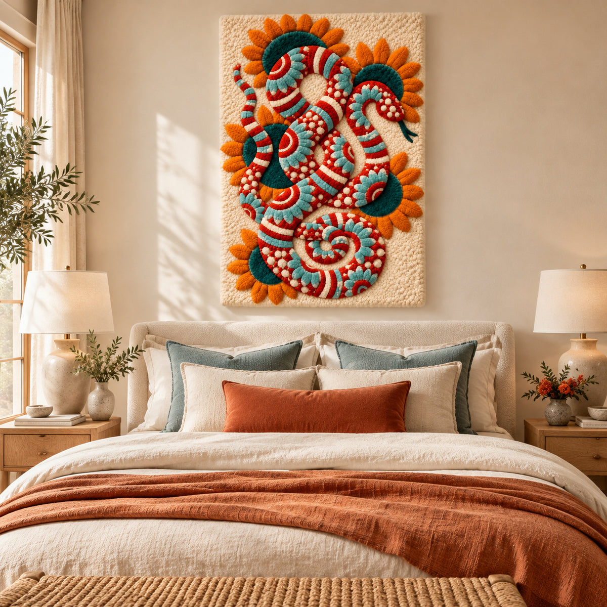 Sunflower Snake by Amy Lizzi — room setting