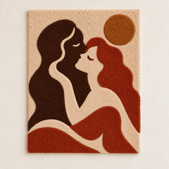 An Embrace Beneath the Ochre Sun