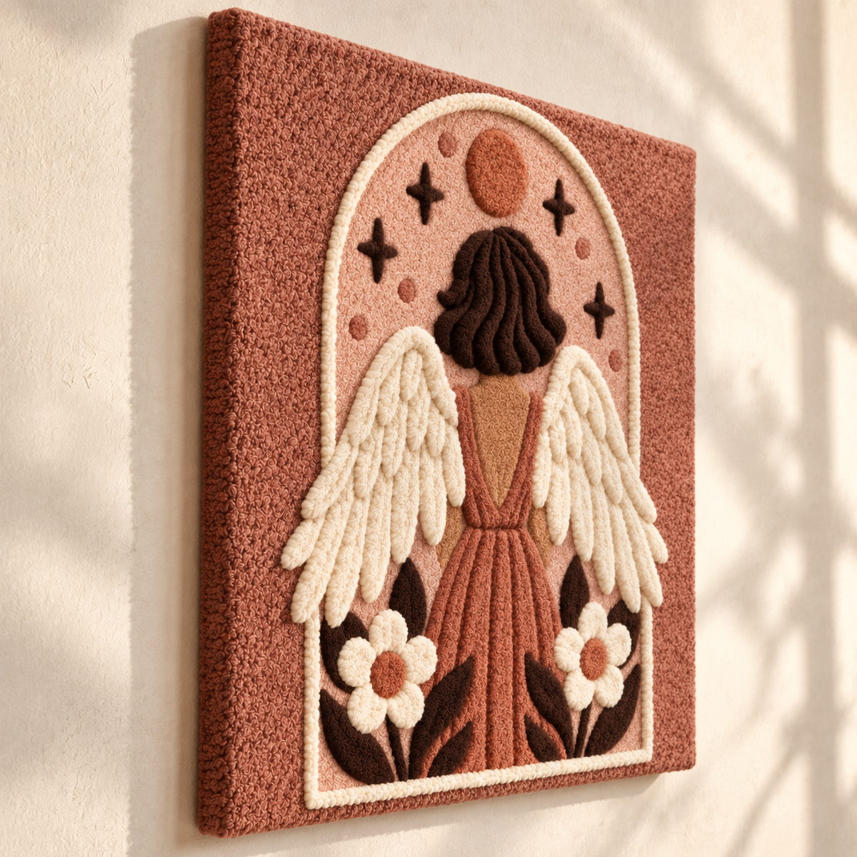 Angel of the Blush Garden — angled relief view