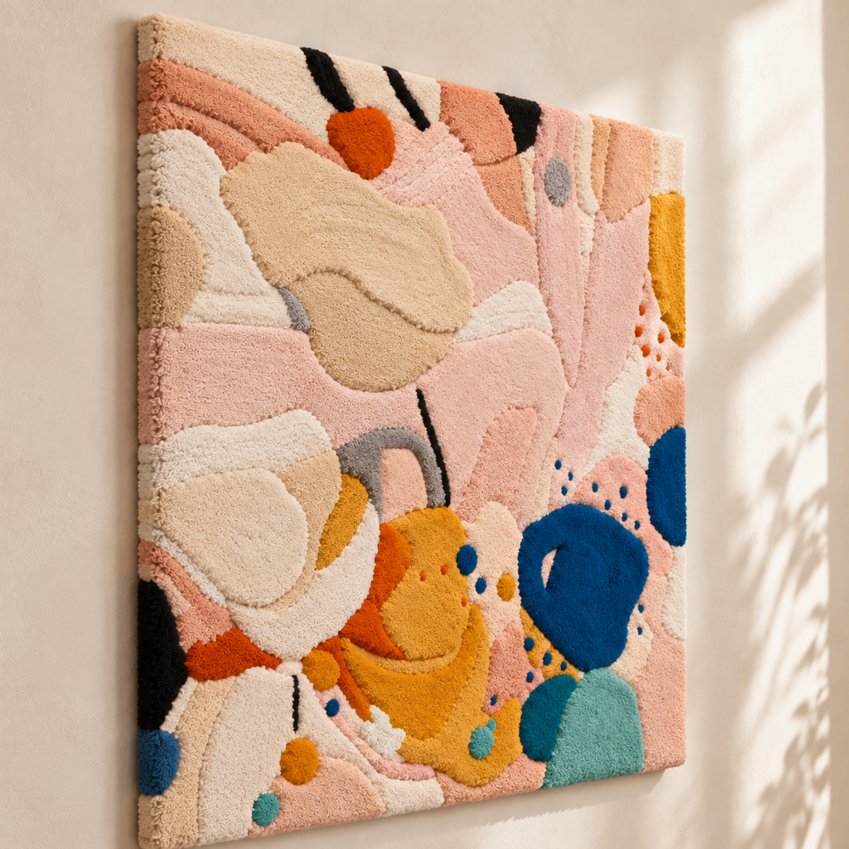 Apricot Cloud Gathering — angled relief view