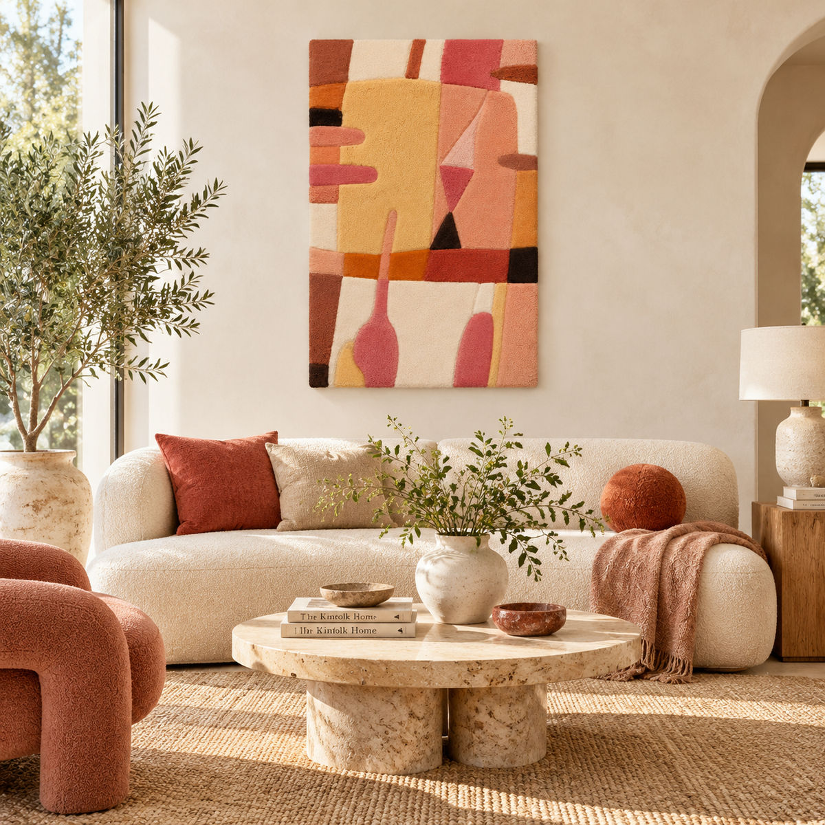 Apricot Geometry Study — front-facing room scene