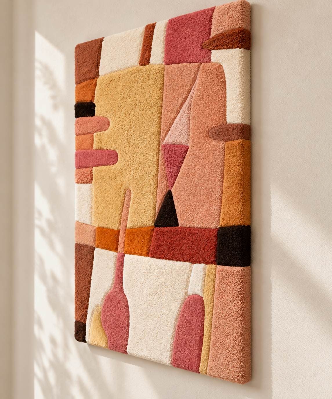 Apricot Geometry Study — angled relief view