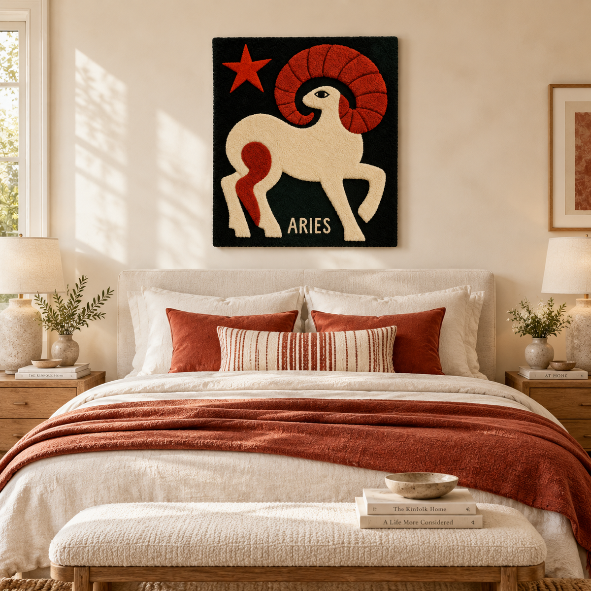 Aries Scarlet Spiral — room setting 1
