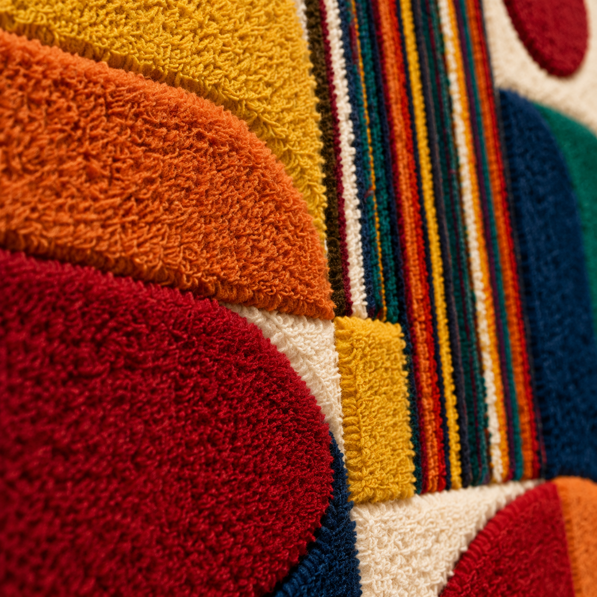 Autumn Arc Orchestra — tufted wool texture detail