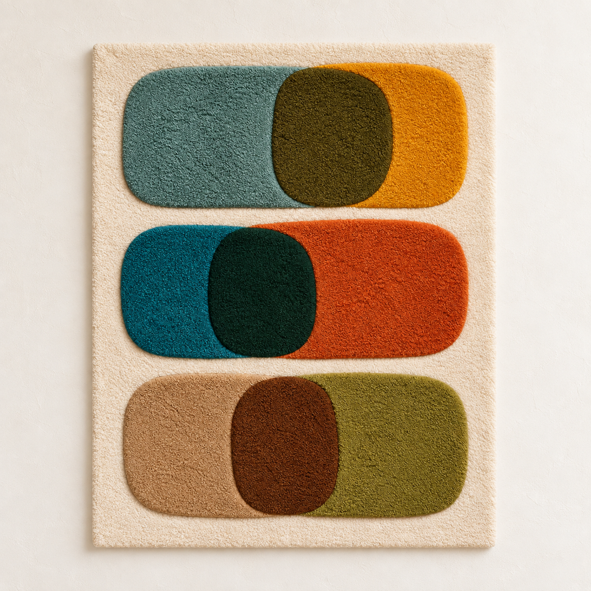 Autumn Capsule Intersections wall art by Hewn Earth featuring warm fall colors and geometric design on textured canvas.