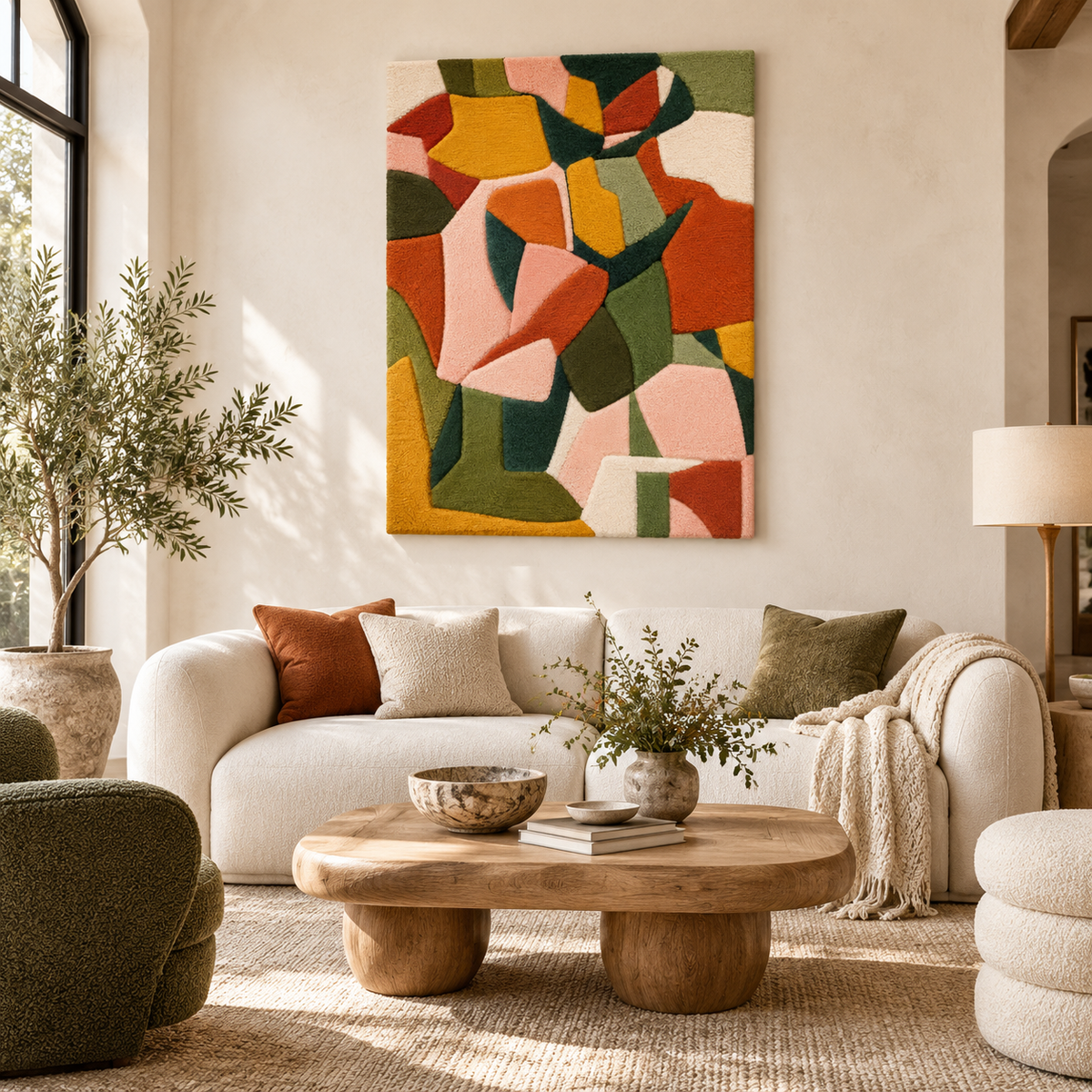 Autumn Folded Forms — front-facing room scene