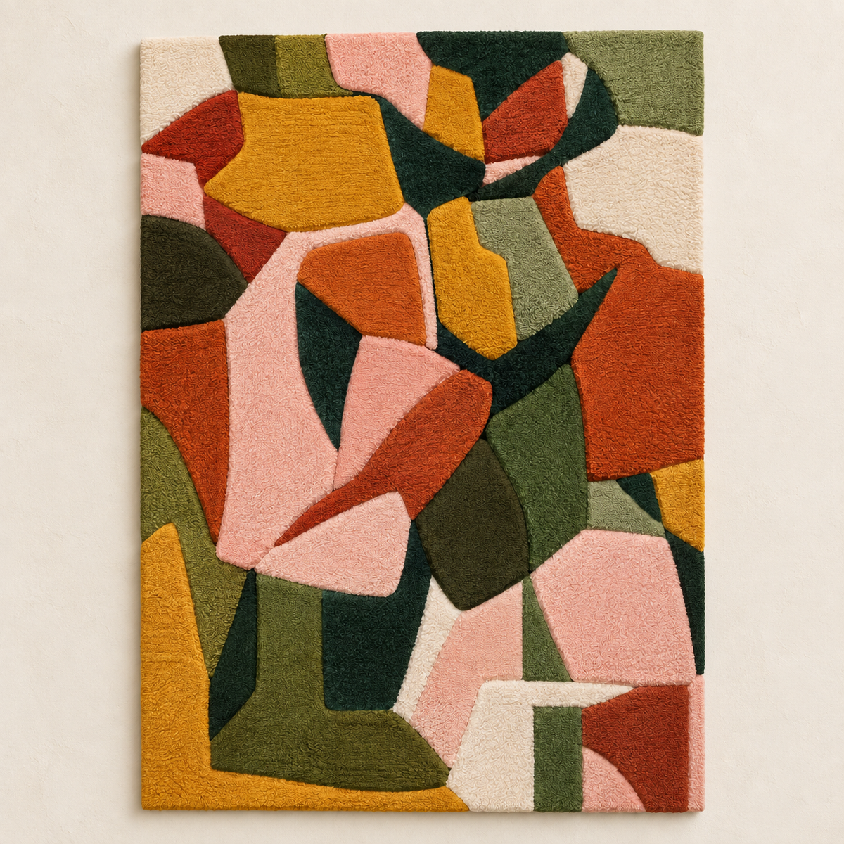 Hewn Earth Autumn Folded Forms wall art featuring folded paper-like textures in warm autumn colors, decorative home wall decor.