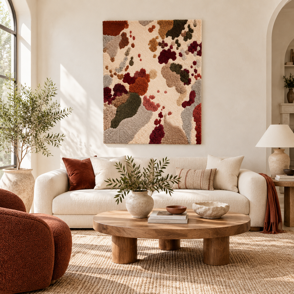 Autumn Mineral Scatter — front-facing room scene