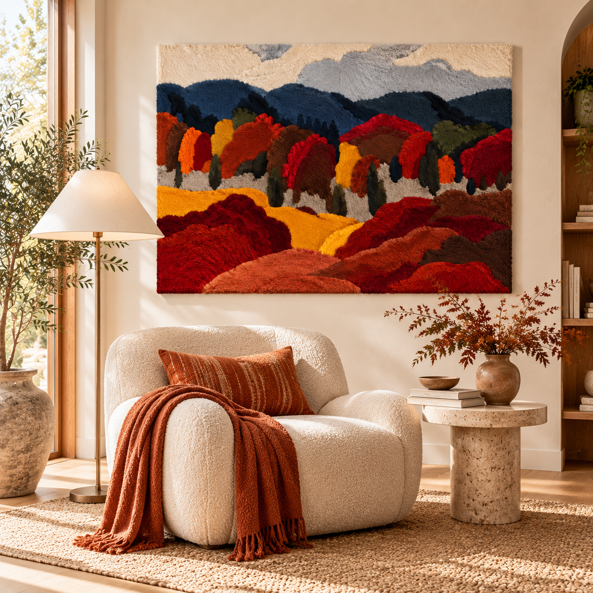 Autumn Mountain Grove by Hewn Earth Studio — room setting