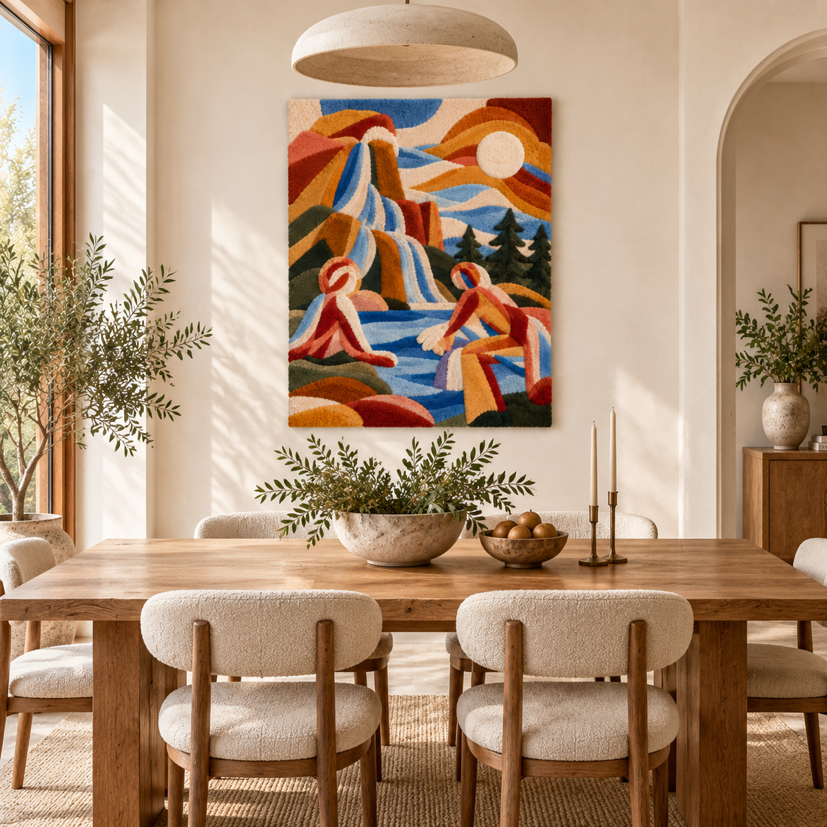 Bathers at Rainbow Falls — room setting 1