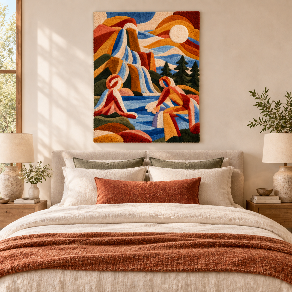 Bathers at Rainbow Falls — room setting 3