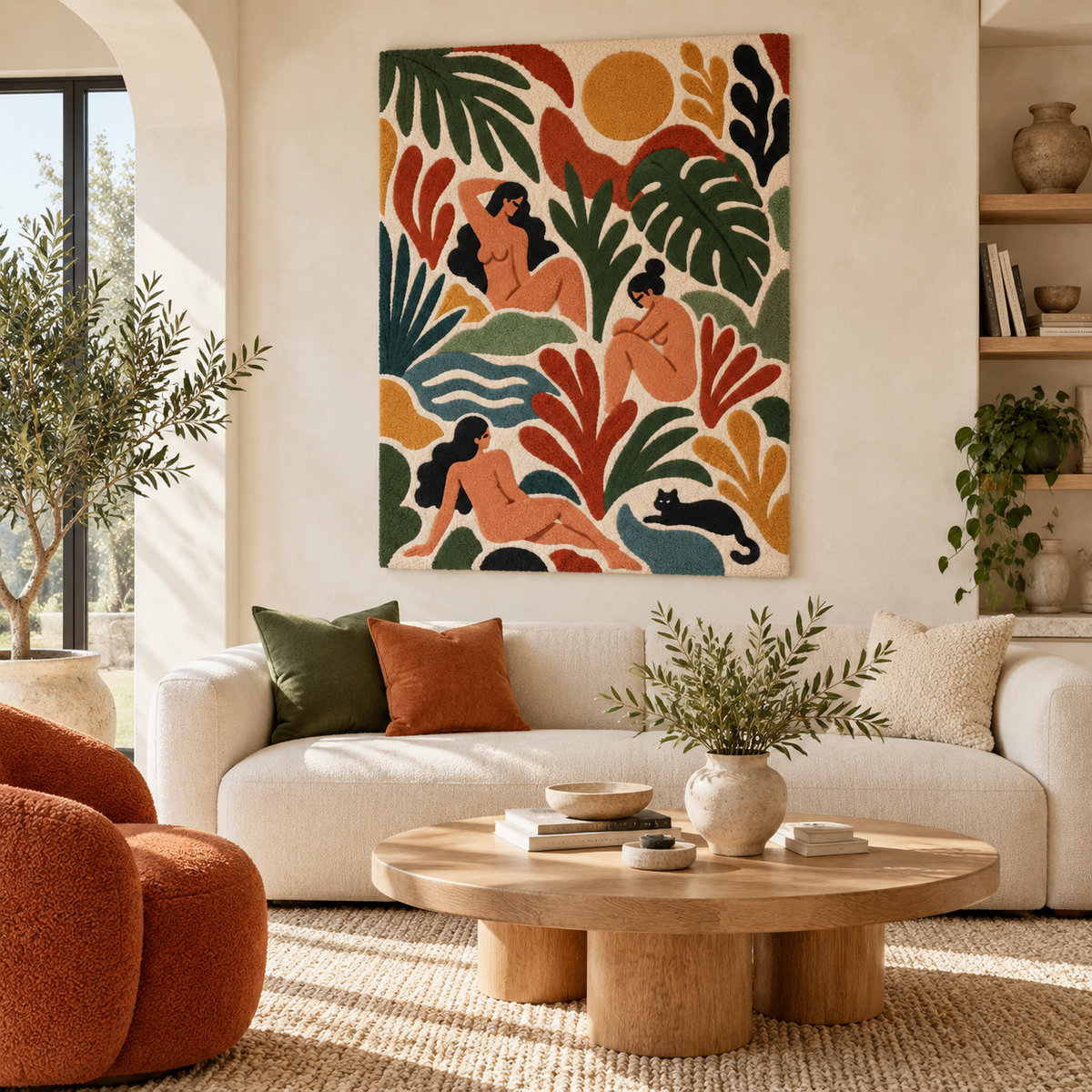 Bathers in the Golden Grove — front-facing room scene [room-front]