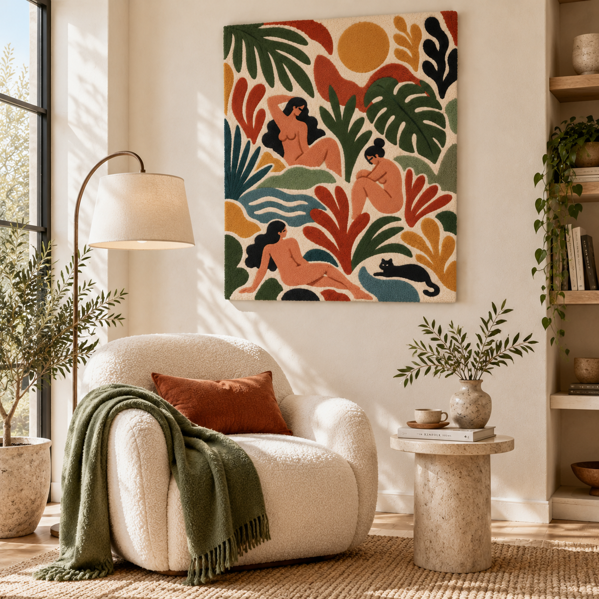 Bathers in the Golden Grove — room setting
