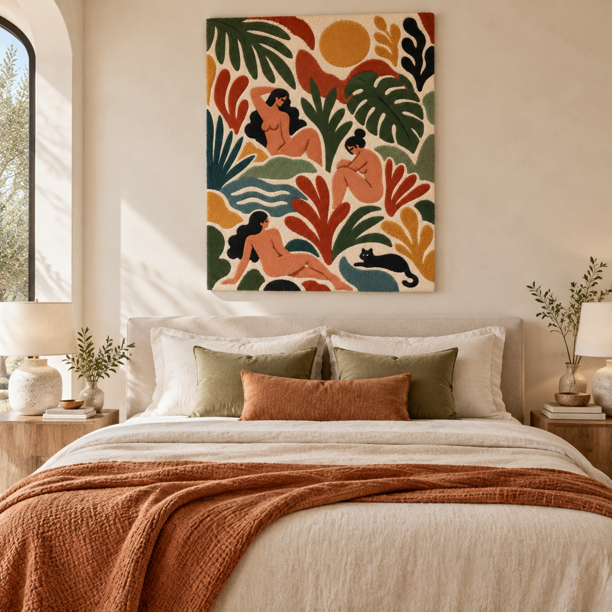 Bathers in the Golden Grove — room setting