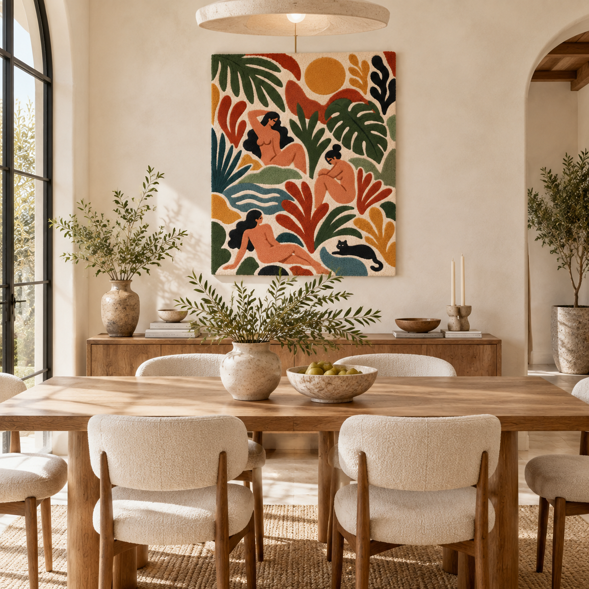 Bathers in the Golden Grove — room setting