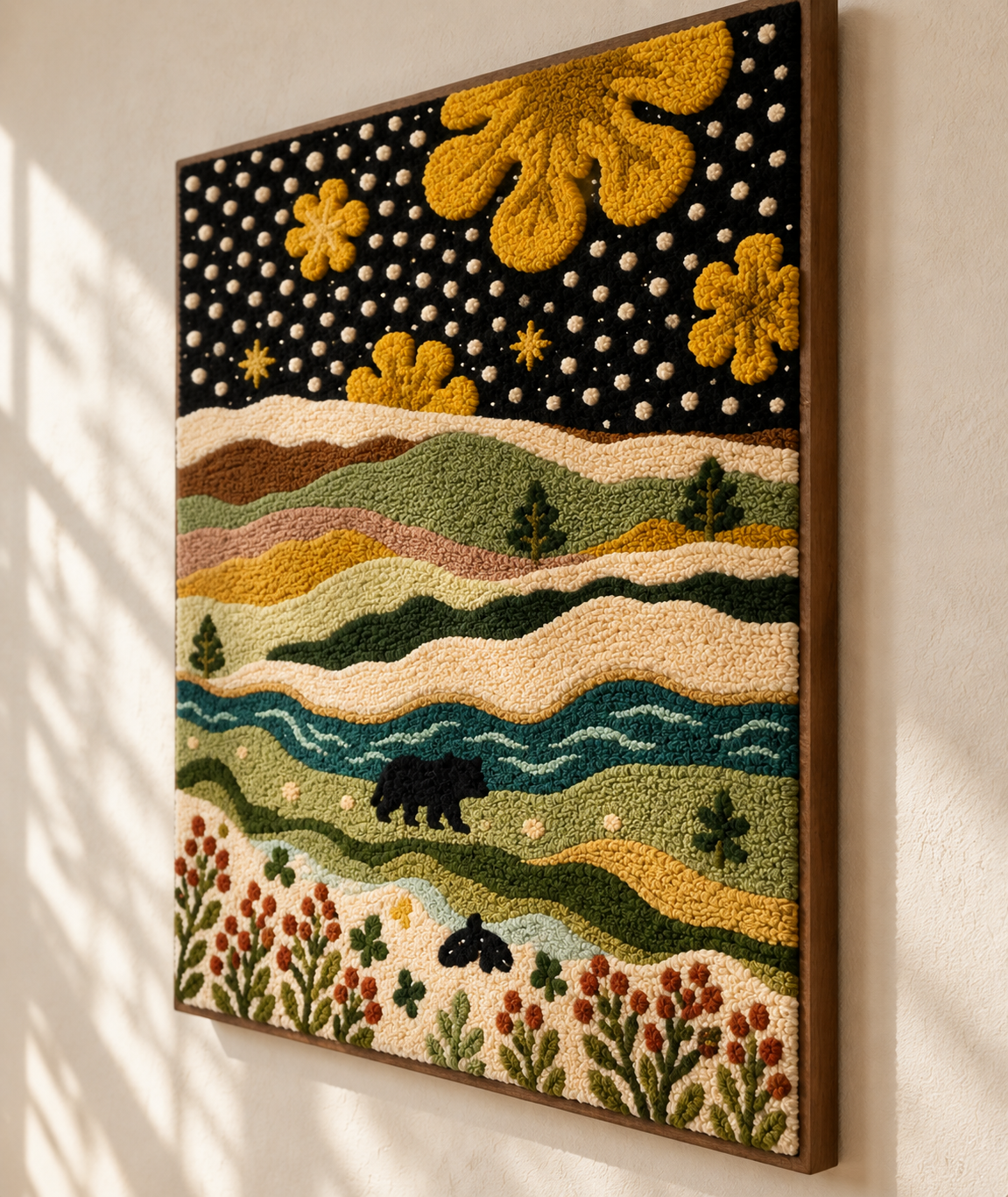 Bear Beneath the Golden Sky — angled relief view