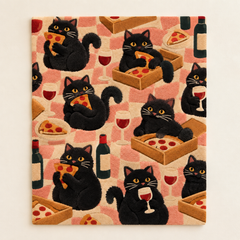 Black Cats at the Pizza Party