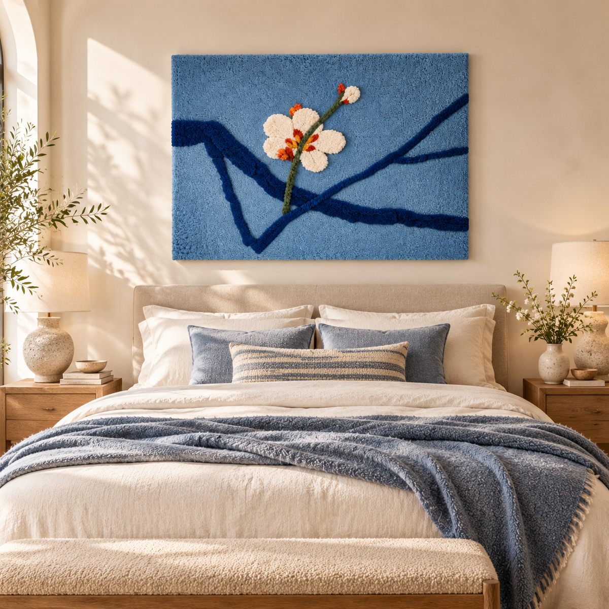 Blossom Against Blue by Hewn Earth Studio — room setting