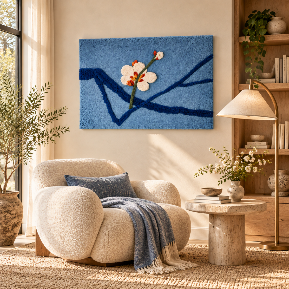 Blossom Against Blue by Hewn Earth Studio — room setting