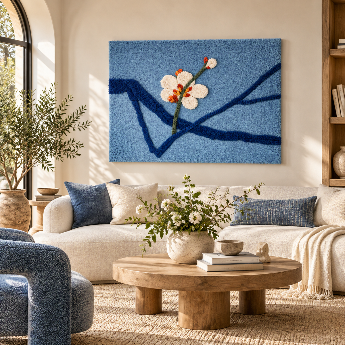 Blossom Against Blue by Hewn Earth Studio — room setting