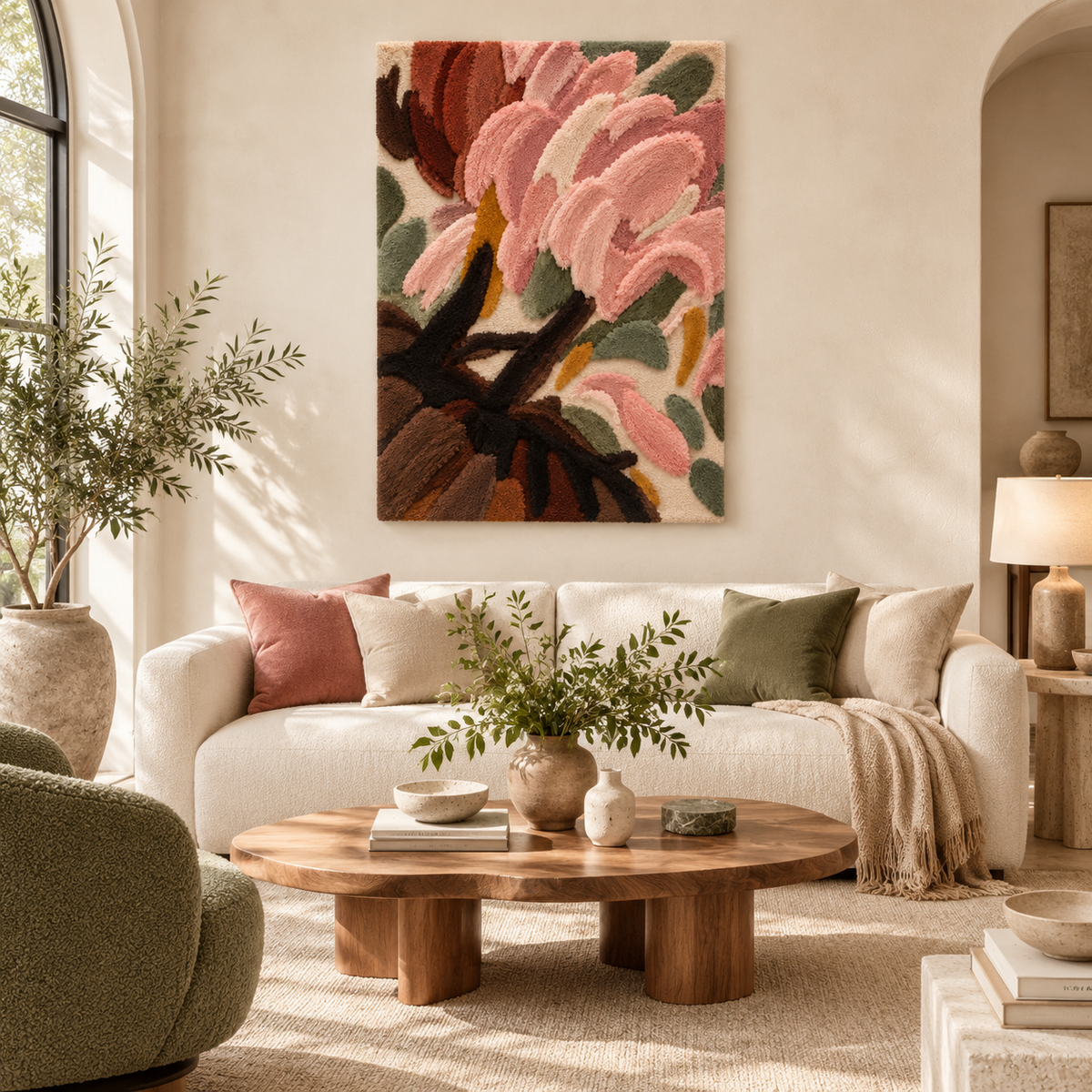 Blossoms in the Copper Grove — front-facing room scene