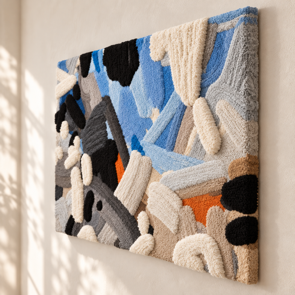 Blue Chalk Improvisation — angled relief view
