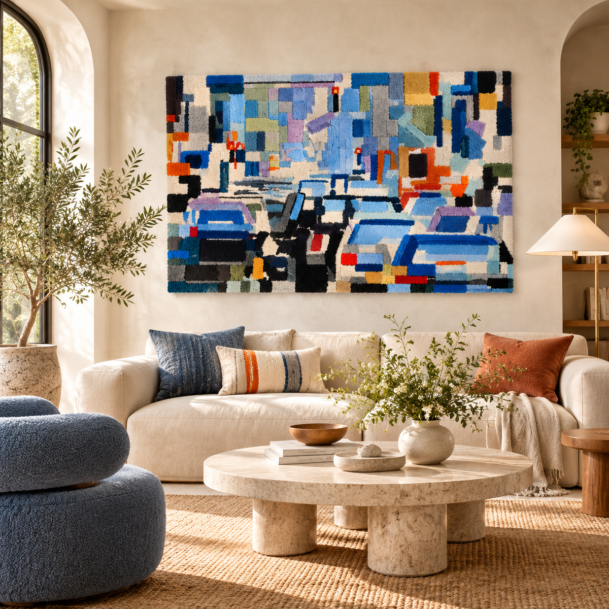 Blue City Traffic by Hewn Earth Studio — room setting