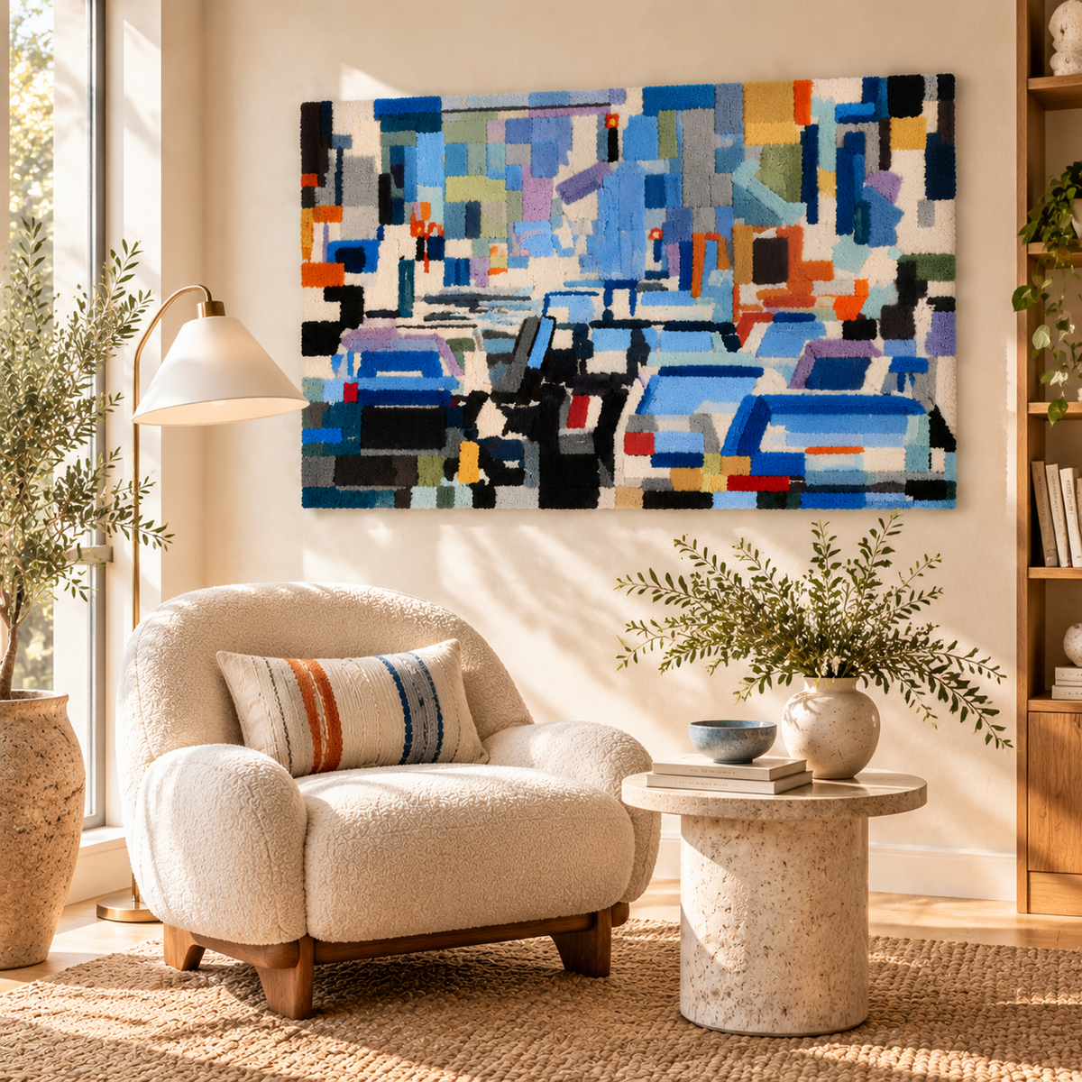 Blue City Traffic by Hewn Earth Studio — room setting