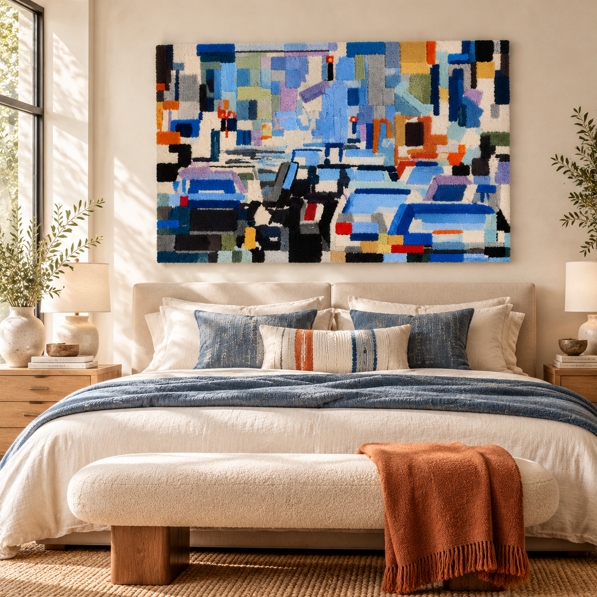 Blue City Traffic by Hewn Earth Studio — room setting