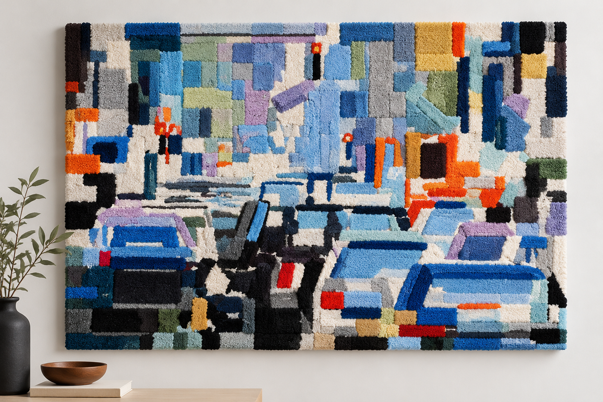 Blue City Traffic by Hewn Earth Studio — additional product view