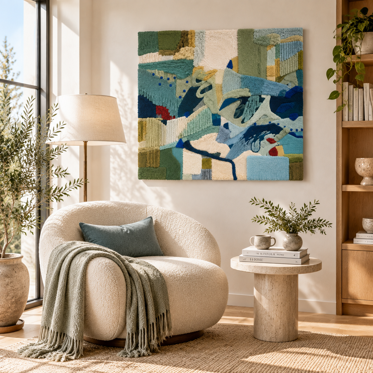 Blue Green Fragments — room setting 2
