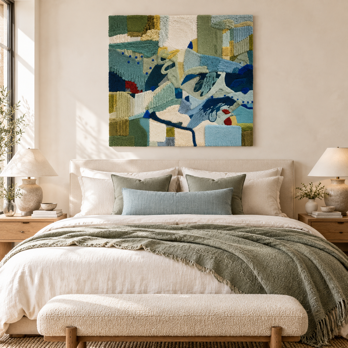 Blue Green Fragments — room setting 3