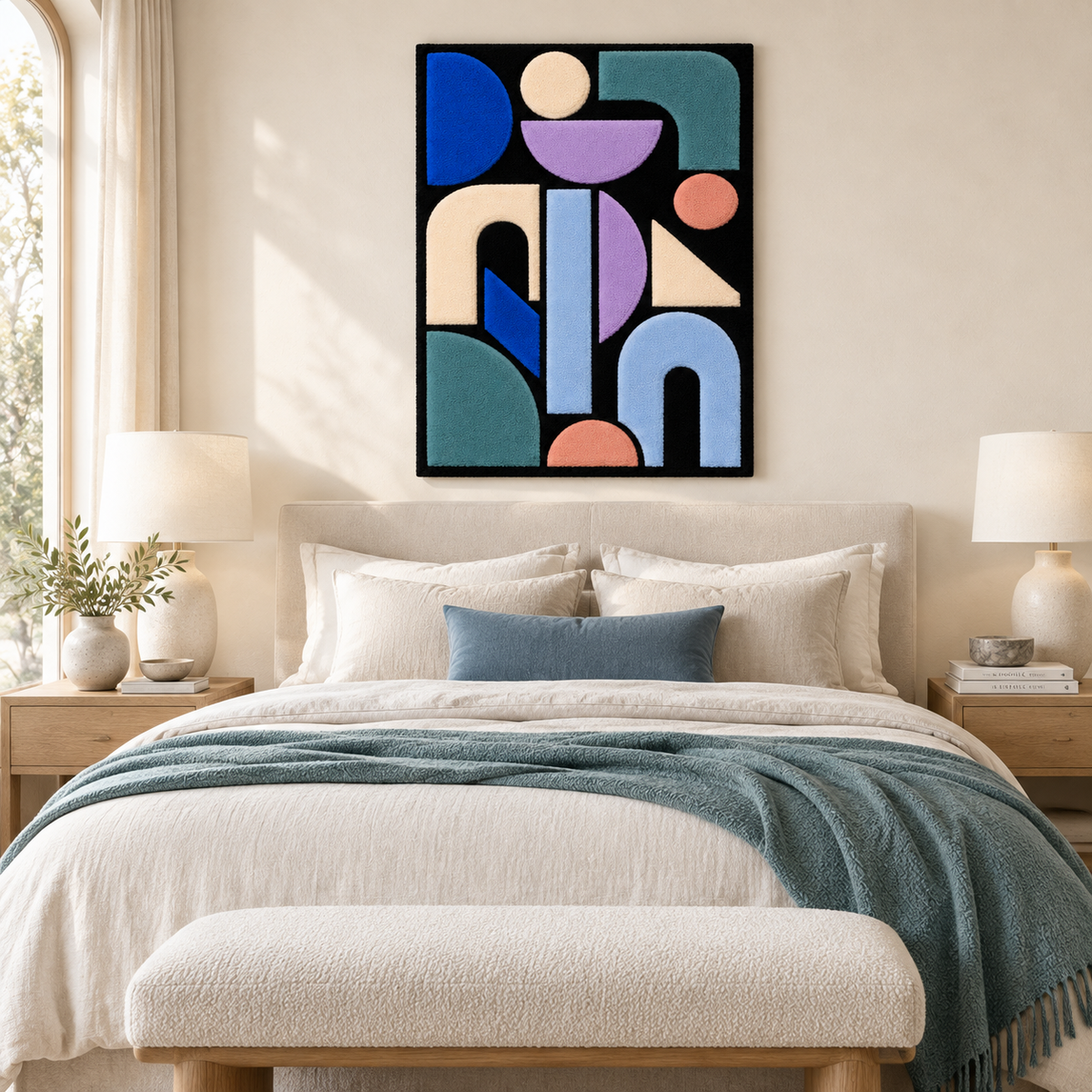 Blue Hour Geometry — room setting 1