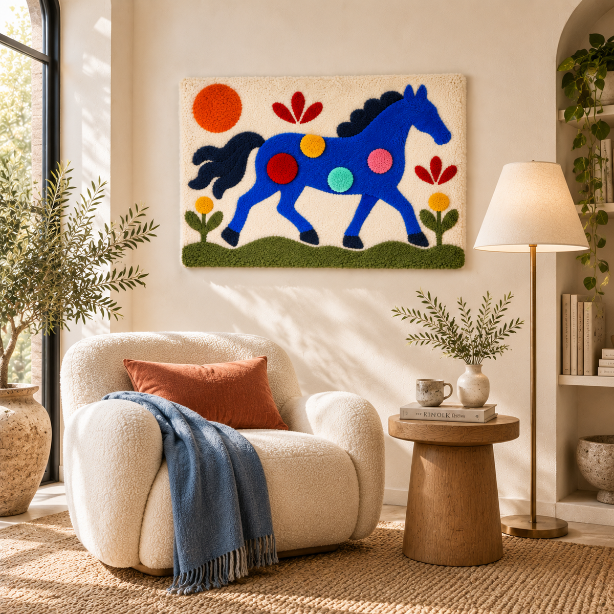 Blue Meadow Steed — room setting 1