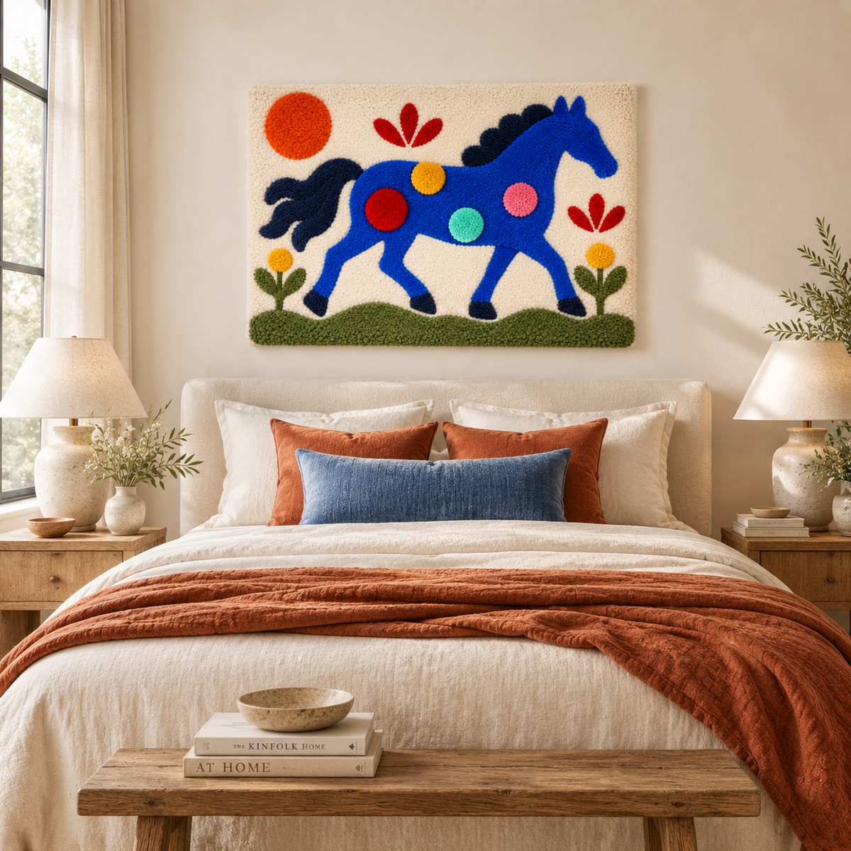 Blue Meadow Steed — room setting 2