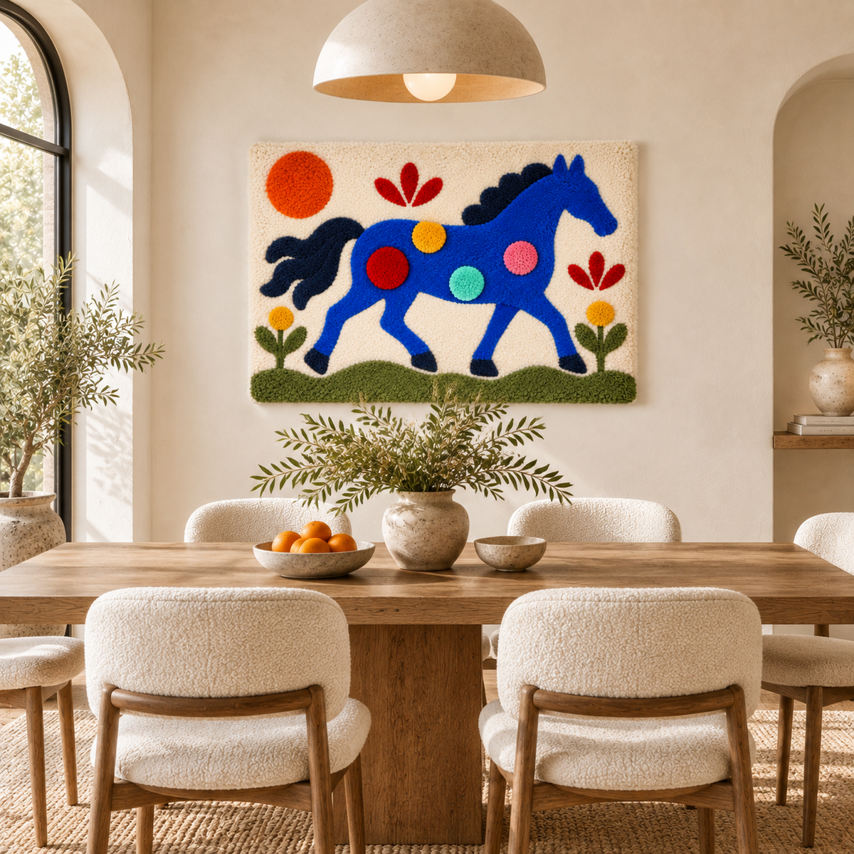 Blue Meadow Steed — room setting 3