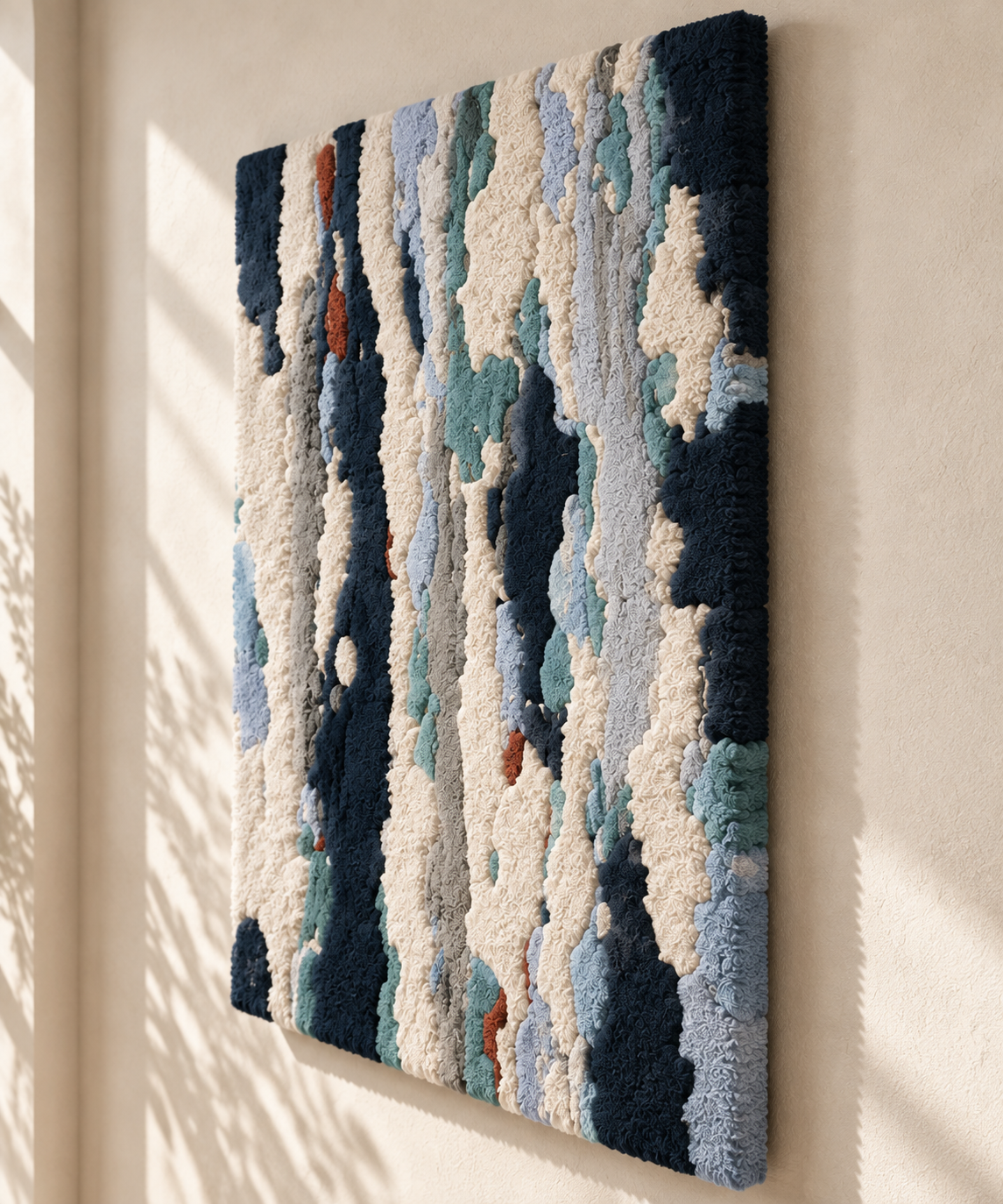 Blue Rain Strata — angled relief view