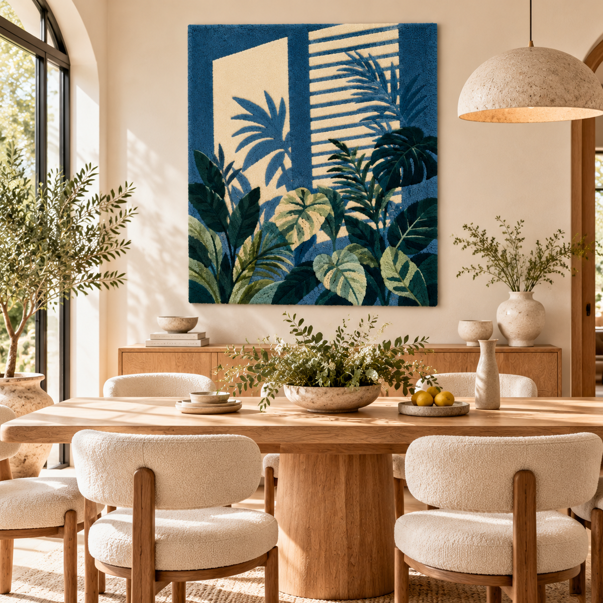 Blue Shutter Jungle by Hewn Earth Studio — room setting